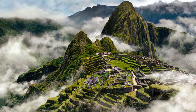 Vista aérea de Machu Picchu