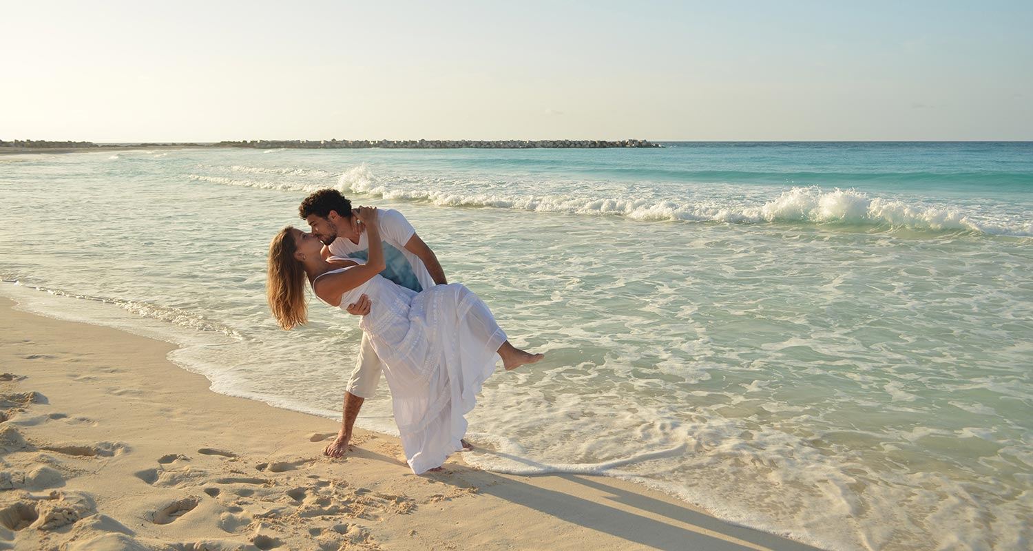 Casal na praia