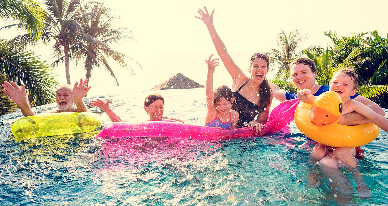 Família no resort