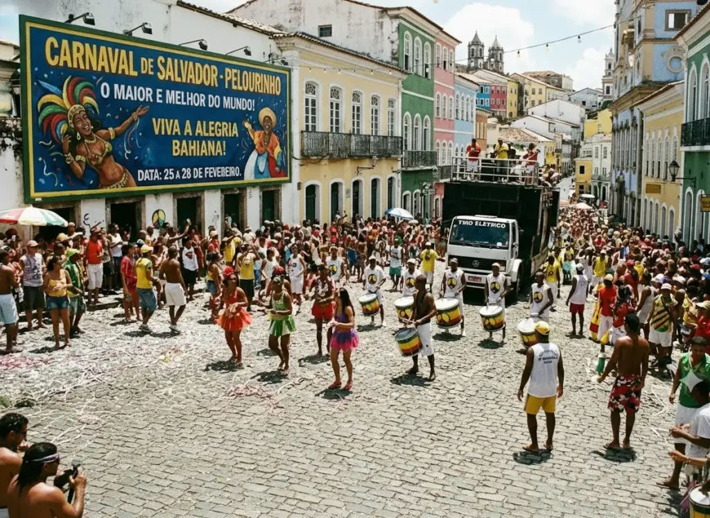 A energia da Bahia: seguir o trio elétrico nos circuitos de Salvador é uma das experiências mais intensas do Carnaval no Brasil.