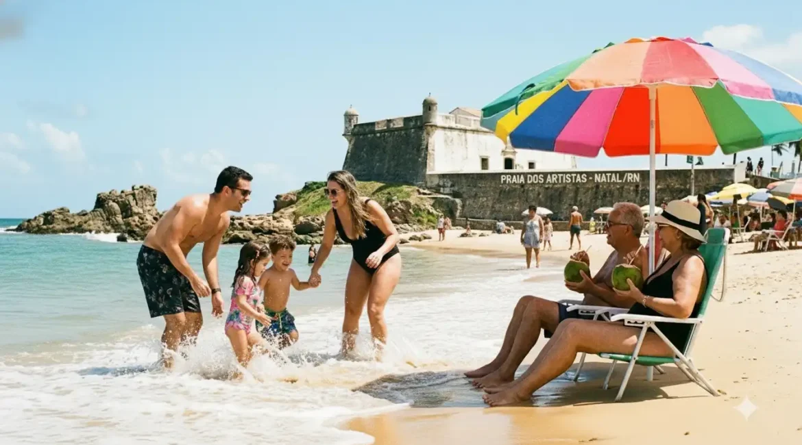 Vizinha à Areia Preta, a Praia dos Artistas Natal compõe um dos cenários urbanos mais bonitos da capital potiguar, ideal para quem busca localização estratégica.