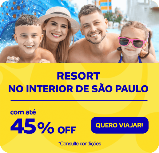 RESORT no interior de São Paulo com 45% OFF
