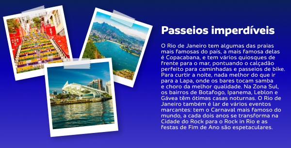 Passeios imperdíveis pelo Rio de Janeiro!