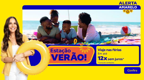 Viaje nas férias em até 12x sem juros*