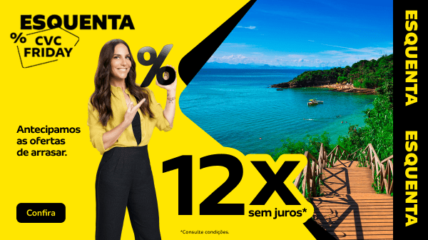 Pacotes exclusivos CVC |  A partir de 12x R$81 por pessoa* 