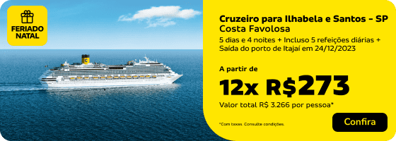 Costa Favolosa - Ilhabela e Santos
