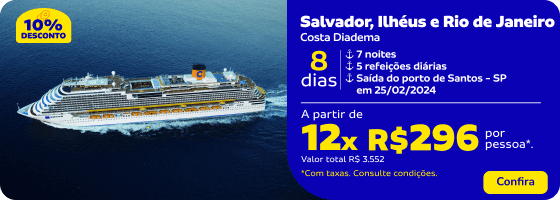 Salvador, Ilhéus e Rio de Janeiro - Costa Diadema