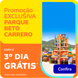 PARQUE BETO CARRERO com o 3º DIA GRÁTIS* 