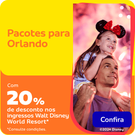 Pacote para Orlando com ingresso para 4 parques mágicos* 