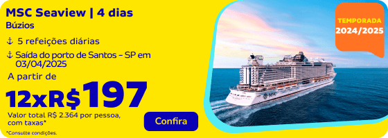 MSC Seaview | 4 dias Búzios