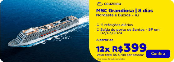 MSC Grandiosa | 8 dias 