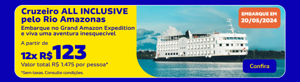 Cruzeiro ALL INCLUSIVE pelo rio Amazonas 
