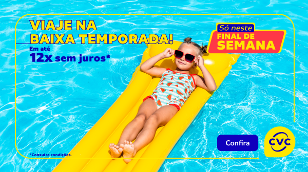 Viaje na baixa temporada em até 12x sem juros*