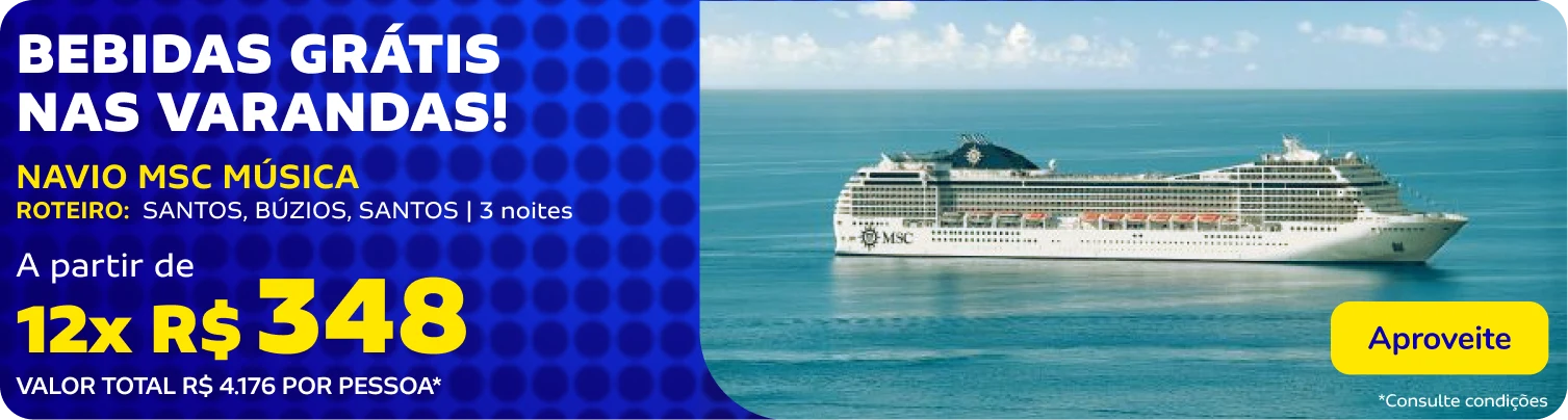 BEBIDAS GRÁTIS NAS VARANDAS! NAVIO MSC MÚSICA