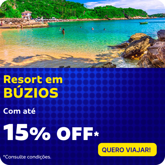 RESORT EM BÚZIOS COM ATÉ 15%OFF
