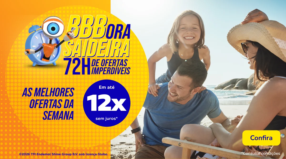AS MELHORES OFERTAS DA SEMANA EM ATÉ 12X SEM JUROS