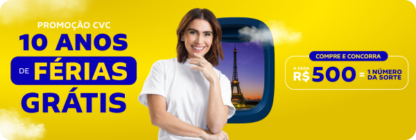 Promoção CVC - 10 anos de férias GRÁTIS