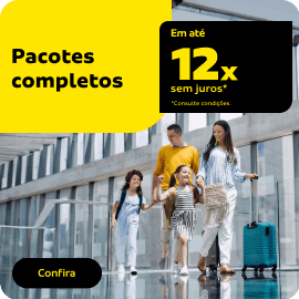 Pacotes completos em até 12x sem juros*