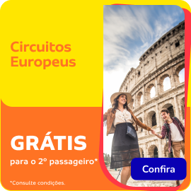 Circuitos Europeus GRÁTIS para o 2º passageiro*