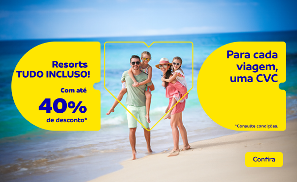 Resorts com TUDO INCLUSO!