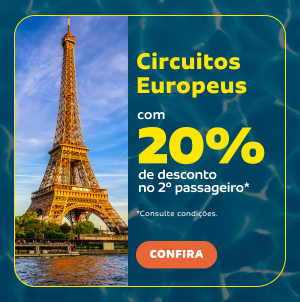 Circuitos Europeus com 20% de desconto no 2º passageiro*