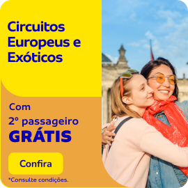 Circuitos com 2° passageiro grátis