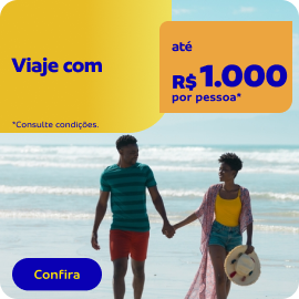 Viaje com até R$1000