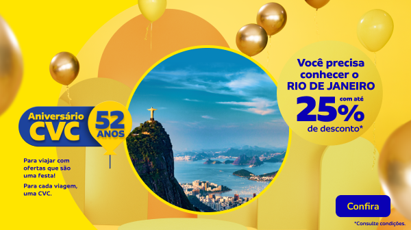 Você precisa conhecer o RIO DE JANEIRO com até 25% de desconto*