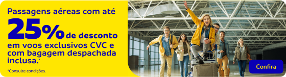 Passagens aéreas com até 25% de desconto