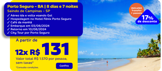 Porto Seguro - BA | 8 dias e 7 noites