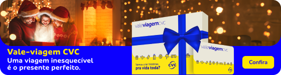 Presenteie com vale-viagem CVC.