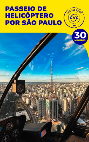 Passeio de Helicóptero por São Paulo 30 minutos 