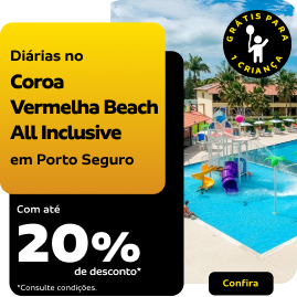 Diárias no Coroa Vermelha Beach All Inclusive em Porto Seguro