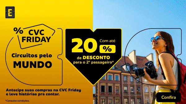 Circuitos pelo mundo até 20% de DESCONTO para 2° passageiro 