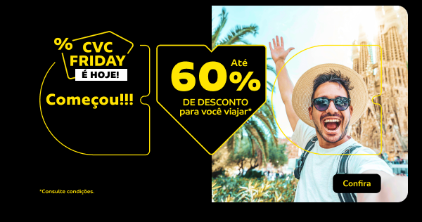 Até 60% de desconto para viajar 