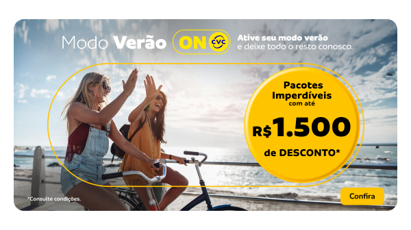 Pacotes imperdíveis com até R$ 1.500 de desconto 