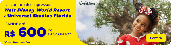 Garanta o seu ingresso Walt Disney World Resort e Universal Studios Flórida e GANHE até R$ 600 de desconto