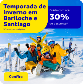 Temporada de inverno em Bariloche e Santiago
