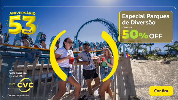 Parques de Diversão - Com ate 50% OFF