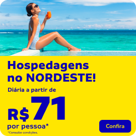 Hospedagens no nordeste! Diária a partir de R$71 por pessoa 
