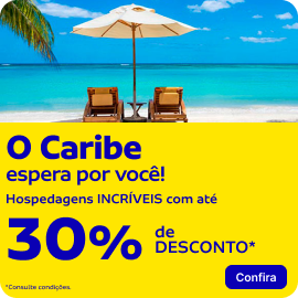 O Caribe espera por você! Hospedagens INCRÍVEIS com até 30% OFF