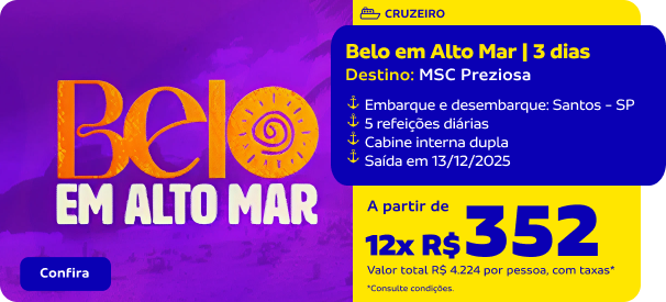 Belo em Alto Mar 2025 | 3 noites 