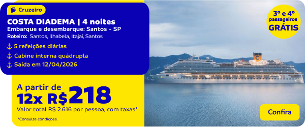 COSTA DIADEMA | 4 noites