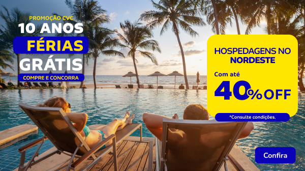 HOSPEDAGENS NO NORDESTE com 40% OFF