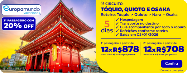 Tóquio, Quioto e Osaka