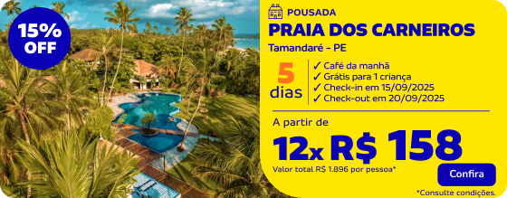 5 diárias na PRAIA DOS CARNEIROS em Tamandaré - PE