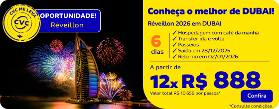 Conheça o melhor de DUBAI! 6 dias no Reveillon em Dubai