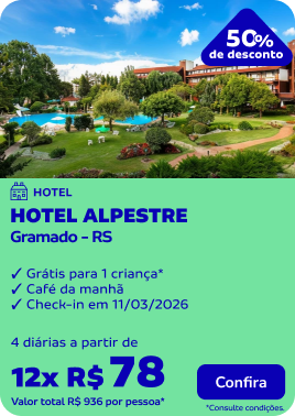 4 diárias no HOTEL ALPESTRE