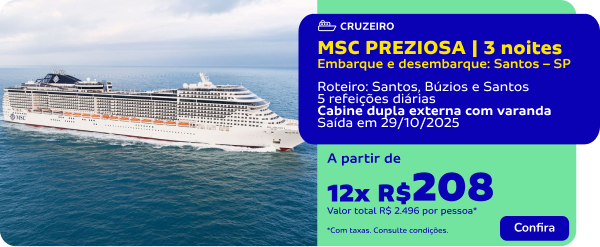 MSC Preziosa | 3 noites
