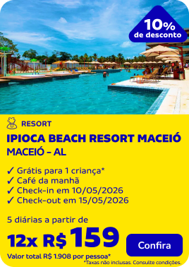 5 Diárias em IPIOCA BEACH RESORT MACEIÓ, Maceió - AL